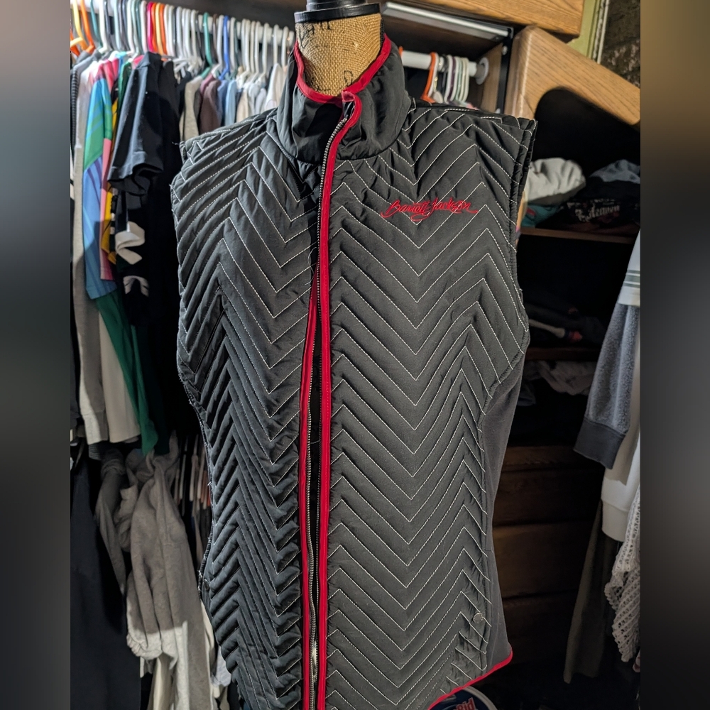 BARRETT JACKSON Red and Black Quilted Vest